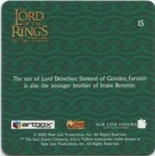 2002 Artbox Lord of the Rings: The Two Towers Action Flipz #15 Faramir Back