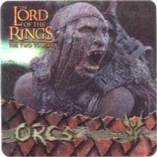 2002 Artbox Lord of the Rings: The Two Towers Action Flipz #17 Orcs Front