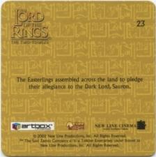 2002 Artbox Lord of the Rings: The Two Towers Action Flipz #23 Easterlings Back