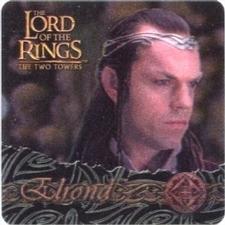 2002 Artbox Lord of the Rings: The Two Towers Action Flipz #25 Elrond Front