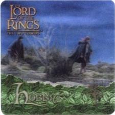 2002 Artbox Lord of the Rings: The Two Towers Action Flipz #27 Hobbits Front