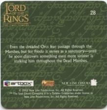 2002 Artbox Lord of the Rings: The Two Towers Action Flipz #28 Frodo Back
