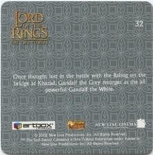 2002 Artbox Lord of the Rings: The Two Towers Action Flipz #32 Gandalf Back