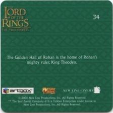 2002 Artbox Lord of the Rings: The Two Towers Action Flipz #34 Rohan Back