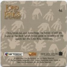 2002 Artbox Lord of the Rings: The Two Towers Action Flipz #46 Uruk-Hai Back