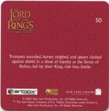 2002 Artbox Lord of the Rings: The Two Towers Action Flipz #50 King Theoden Back