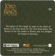 2002 Artbox Lord of the Rings: The Two Towers Action Flipz #54 Orcs Back