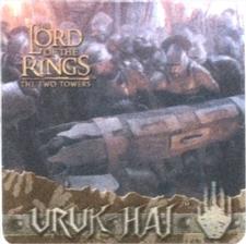 2002 Artbox Lord of the Rings: The Two Towers Action Flipz #58 Uruk-Hai Front