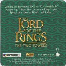 2002 Artbox Lord of the Rings: The Two Towers Action Flipz - Promo Flipz #P3 Faramir Back