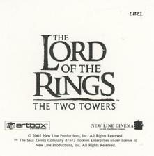 2002 Artbox Lord of the Rings: The Two Towers Action Flipz - Ultra-rare Stickers #UR1 Saruman Back