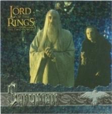 2002 Artbox Lord of the Rings: The Two Towers Action Flipz - Ultra-rare Stickers #UR1 Saruman Front