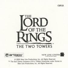 2002 Artbox Lord of the Rings: The Two Towers Action Flipz - Ultra-rare Stickers #UR2 Frodo Back