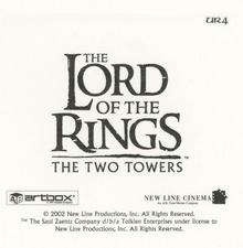 2002 Artbox Lord of the Rings: The Two Towers Action Flipz - Ultra-rare Stickers #UR4 Aragorn Back