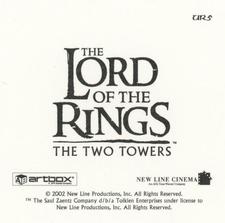 2002 Artbox Lord of the Rings: The Two Towers Action Flipz - Ultra-rare Stickers #UR5 Treebeard Back