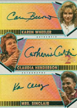 2019 Topps Stranger Things Series 2 - Triple Autographs #NNO Cara Buono / Catherine Curtin / Karen Ceesay Front