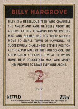 2019 Topps Stranger Things Series 2 - Character Cards #C-12 Billy Hargrove Back