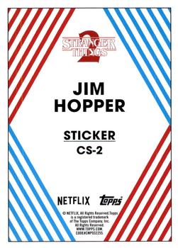 2019 Topps Stranger Things Series 2 - Character Stickers #CS-2 Jim Hopper Back