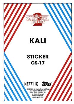 2019 Topps Stranger Things Series 2 - Character Stickers #CS-17 Kali Back