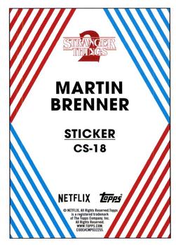 2019 Topps Stranger Things Series 2 - Character Stickers #CS-18 Martin Brenner Back
