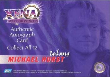 1998 Topps Xena: Warrior Princess Series II - Autographs #A6 Michael Hurst Back
