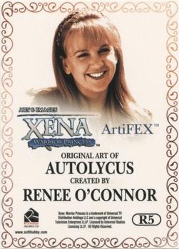 2004 Rittenhouse Xena Art & Images - ArtiFEX: Art by Renee O'Connor #R5 Autolycus Back