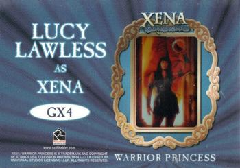 2004 Rittenhouse Xena Art & Images - Lucy Lawless as Xena Gallery #GX4 Lucy Lawless as Xena Back