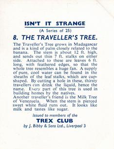 1955 Bibby & Sons Isn't It Strange #8 The Traveller's Tree Back