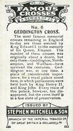 1923 Mitchell's Famous Crosses #6 Geddington Cross Back