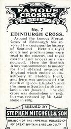 1923 Mitchell's Famous Crosses #7 Edinburgh Cross Back
