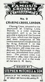 1923 Mitchell's Famous Crosses #9 Charing Cross, London Back