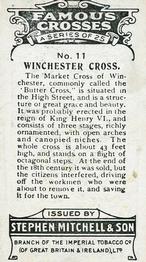 1923 Mitchell's Famous Crosses #11 Winchester Cross Back