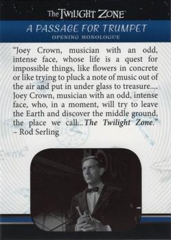 2019 Rittenhouse The Twilight Zone Rod Serling Edition #32 A Passage For Trumpet Front