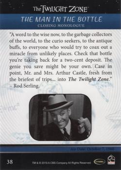 2019 Rittenhouse The Twilight Zone Rod Serling Edition #38 The Man In The Bottle Back
