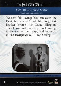 2019 Rittenhouse The Twilight Zone Rod Serling Edition #41 The Howling Man Back