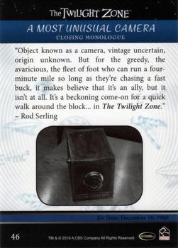 2019 Rittenhouse The Twilight Zone Rod Serling Edition #46 A Most Unusual Camera Back