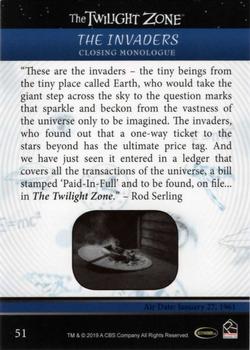 2019 Rittenhouse The Twilight Zone Rod Serling Edition #51 The Invaders Back