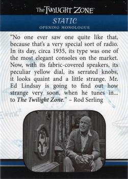 2019 Rittenhouse The Twilight Zone Rod Serling Edition #56 Static. Front