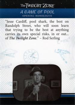 2019 Rittenhouse The Twilight Zone Rod Serling Edition #70 A Game Of Pool Front