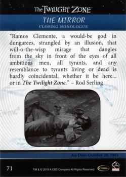 2019 Rittenhouse The Twilight Zone Rod Serling Edition #71 The Mirror Back