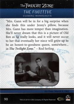 2019 Rittenhouse The Twilight Zone Rod Serling Edition #90 The Fugitive Back