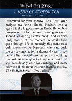 2019 Rittenhouse The Twilight Zone Rod Serling Edition #124 A Kind Of Stopwatch Front