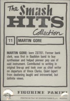 1984 Panini Smash Hits #11 Martin Gore Back