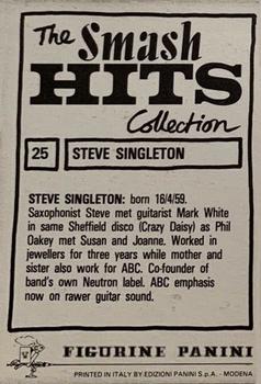 1984 Panini Smash Hits #25 Steve Singleton Back