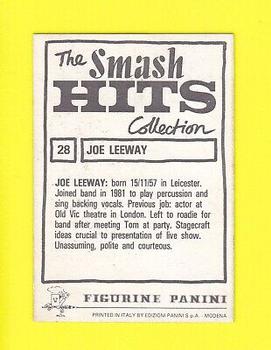 1984 Panini Smash Hits #28 Joe Leeway Back