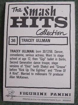 1984 Panini Smash Hits #36 Tracey Ullman Back