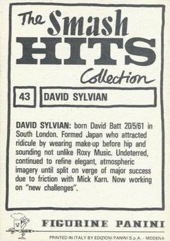 1984 Panini Smash Hits #43 David Sylvian Back