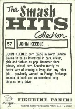 1984 Panini Smash Hits #57 John Keeble Back