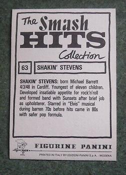 1984 Panini Smash Hits #63 Shakin' Stevens Back