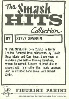 1984 Panini Smash Hits #67 Steve Severin Back