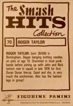 1984 Panini Smash Hits #70 Roger Taylor Back